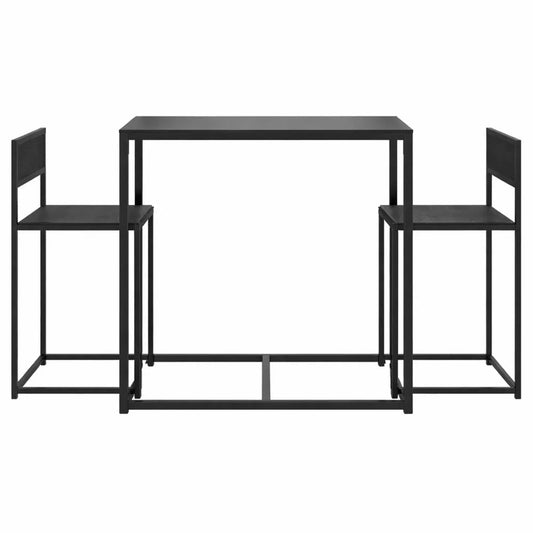 Table de salle à manger avec chaises encastrables, ensemble 3 pièces pour maison