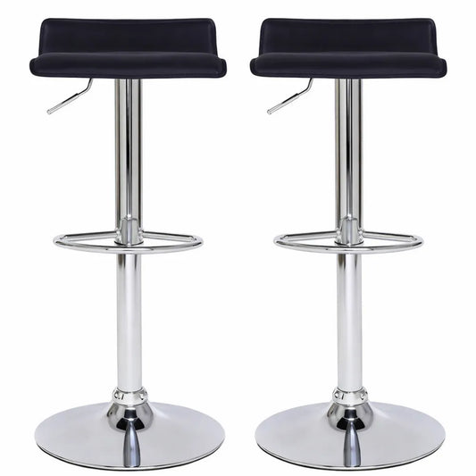 Lot de 2 tabourets de bar pivotants réglables avec repose-pieds