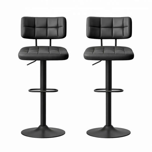 Tabourets de Bar Réglables en Hauteur avec Dossier et Repose-Pieds, pour Cuisine Moderne